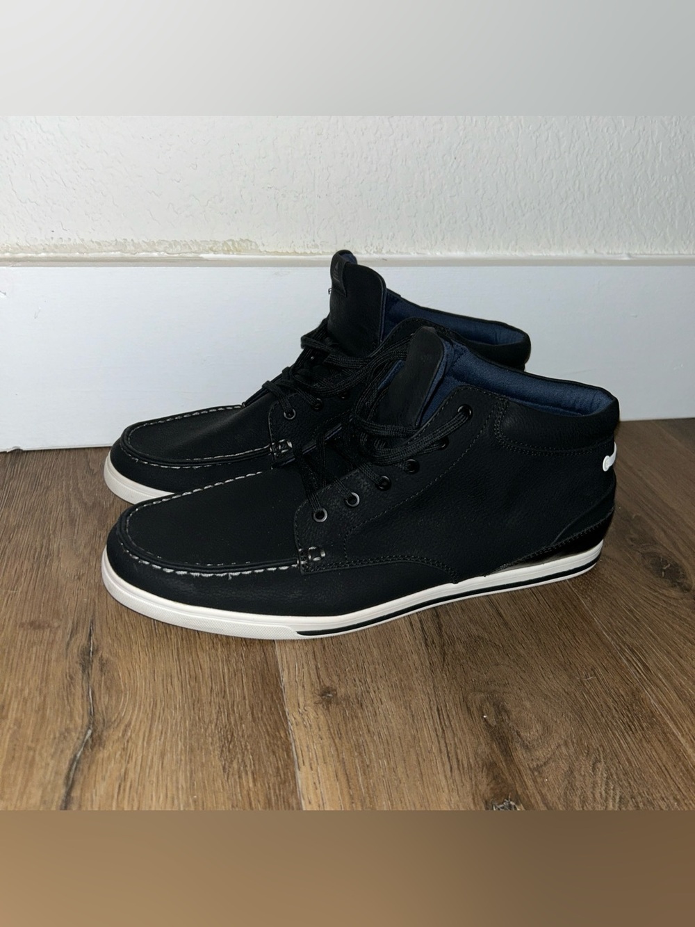 Aldo men’s size 12Black Chukka Boots with White Accented Sole